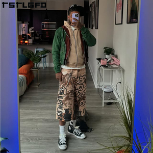 <span class=keywords><strong>Felpe</strong></span> con Cappuccio Personalizzate da Uomo, Hoodie Vintage Pesante 450-500 GSM in Cotone, Doppia Cerniera, Lavaggio Acido, Zip Tripla - Product Image 4