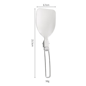 Portable 304 Stainless Steel Folding Frying Spatula OEM Brand Outdoor <strong>Camping</strong> <strong>Kitchen</strong> Tableware Barbecue Picnic Hiking Travel - Product Image 4
