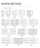 Puertas y Ventanas Plegables de Aluminio Modernas Personalizadas con Doble Vidrio Impermeable para Entrada, Uso en Hoteles y Exteriores