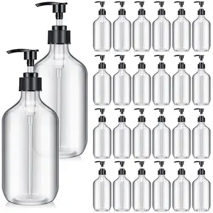Vuoto chiaro verde ambra 200ml 300ml 500ml bottiglia di plastica per animali domestici lozione con pompa per Shampoo