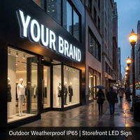Logo architectural lumineux personnalisé, enseigne extérieure éclairée par LED pour bars et gares routières