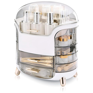 Organisateur de maquillage multifonctionnel transparent en plastique écologique, anti-poussière, étanche et peu encombrant, très vendu - Product Image 1
