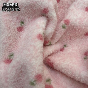 Fabricante chino franela <span class=keywords><strong>Polar</strong></span> Fleece Sherpa Tela con estampado de patrones coloridos para pijamas Homewear abrigo de invierno Manta - Product Image 5