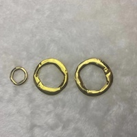 Ajustador de color dorado chapado, anillo plano, cierre redondo para accesorios de baño para Bikini