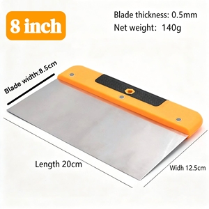 Stainless Steel Industrial Drywall Skimming Blade Set Wide Finishing Spatula Construction Scraper Taping Tool 8 Inch Plastering - Product Image 2