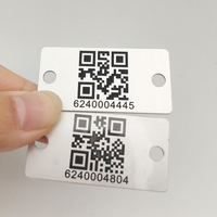 Plaque métallique de fabrication en aluminium anodisé, étiquettes de suivi des actifs de sécurité avec code-barres et code QR, autocollant