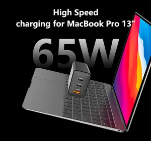 Kyt 65W Eu Plug Draagbare Laptop Gan Slanke Multi Plug Snelle Multifunctionele Usb-Wandoplader Voor Mobiele Apple S22 Ultra