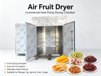 SUS304 Warmtepomp Fruitdroger Luchtenergie Fruitdroogruimte voor fruitdroging