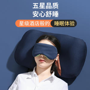 Oreiller cervical de style coréen, forme concave, tissu en rayonne au toucher frais, lavable en machine, noir, oreiller de soutien pour le sommeil des adultes - Product Image 5