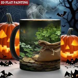 Home Evening Relaxation Hot Beverage Mug Frosted Black 11oz Ceramic Heat Color Changing <b>Magic</b> Cup - Product Image 6