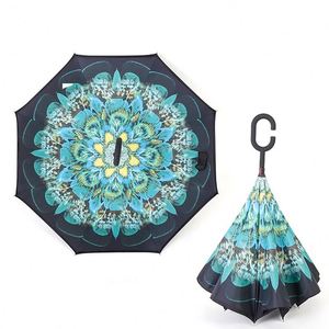 ร่มกันฝนแบบติดรถยนต์ รุ่น C-Type Standing Plus Anti-Storm ด้ามยาว สำหรับธุรกิจ แบบสองชั้น พับกลับได้ - Product Image 4
