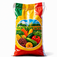 Sac tissé laminé BOPP imperméable pour légumes et produits horticoles, impression personnalisée, vente en gros