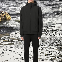 Veste bomber d'hiver en fourrure de renard à capuche ajustée en gros, veste personnalisée pour homme, fermeture éclair, imperméable, coupe-vent, tissu en toile, fitness