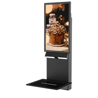 Kiosque mural sans lecteur de codes-barres de 23,8 pouces avec caméra 5MP, reconnaissance visuelle IA de pâtisseries via SDK pour caisse automatique de boulangerie