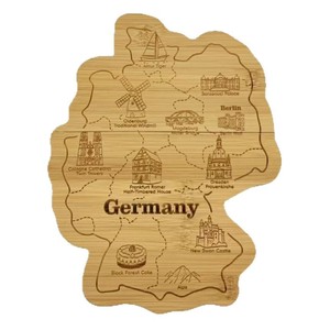 Planche à découper en bambou en forme de carte de l'Allemagne, multifonctionnelle pour la cuisine - Product Image 1