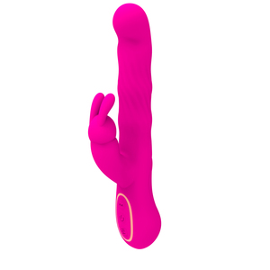Vibrador de conejo recargable de alto rendimiento con función de empuje Estimulador de clítoris de punto G para adultos - Product Image 1