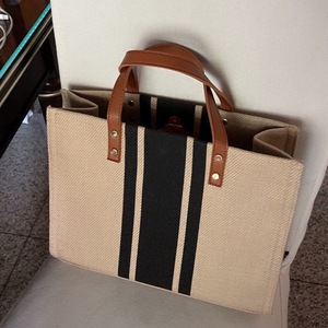 Bolso de compras con mango de cuero, bolsa de yute, <span class=keywords><strong>arpillera</strong></span> laminada, venta al por mayor - Product Image 2