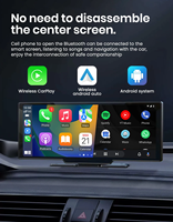 Écran intelligent de voiture 10.26 "avec caméra de tableau de bord rotative 1080P CarPlay sans fil et Android Auto AUX FM Bluetooth WIFI GPS