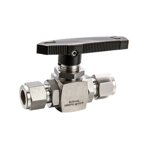 บอลวาล์วสแตนเลสคิง 1/2 นิ้ว แบบคอมเพรสชั่น 3000PSI สำหรับน้ำ อากาศ แก๊ส แรงดันสูง - Product Image 1