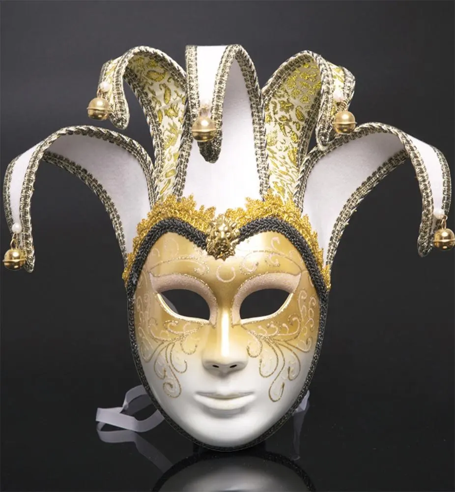 Venta directa de fábrica completa vintage cara Venecia carnaval máscara fiesta