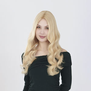 Perruque Lace Front en Cheveux Humains Blond Platine Balayage avec Dentelle - Product Image 2