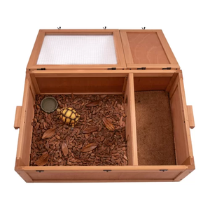 Vente flash : Cage en bois pour tortue et hamster, habitat pour reptiles, cage pour petits animaux, cage en acrylique pour hamster - Product Image 4