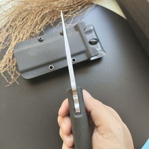Couteau de survie tactique ER en acier inoxydable de haute qualité, manche en caoutchouc, lame à pointe tombante, étui, chasse, bricolage, personnalisable, OEM 1 - Product Image 3