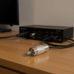 Adaptador de Antena RCA Macho a Hembra F, Conector Coaxial Plateado, Adaptador RF - Product Image 3