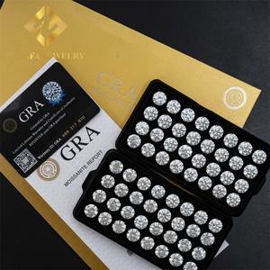 โรงงานจีนจำหน่ายอัญมณีขายส่ง มอยส์ซาไนต์สีขาว คุณภาพ VVS1 ขนาด 3 มม. ถึง 15 มม. รูปทรงกลม - Product Image 6