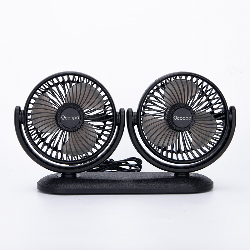 Дешевый двухсторонний автомобильный вентилятор 12 В, внутренний автомобильный охлаждающий вентилятор, воздушный охладитель, вентиляция D/C 24 в USB, свободная Регулировка вращения