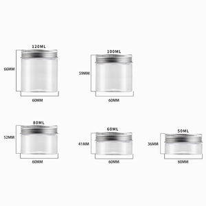 Tarro de crema para mascotas He Cheng de 80 ml y 100 ml, botella cosmética transparente con tapa para dispensador de crema para ojos. - Product Image 3
