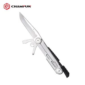 Yeni ürün paslanmaz çelik saplar çok fonksiyonlu bıçak pocket knife açık