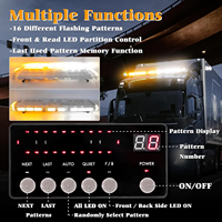 Barre lumineuse de signalisation LED ambre 47 pouces 120 cm 88 LED 8000 lumens 12V/24V pour voiture, camion, remorque, utilisation en cas d'urgence