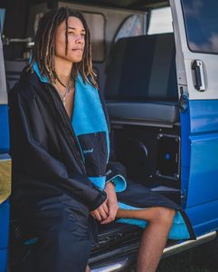 Oversized Printed Swim Parka Waterproof Windproof Surf Poncho Warm <b>Coat</b> Jacket Quick Dry Dry Changing Robe Nylon Oxford+Sherpa - Product Image 3