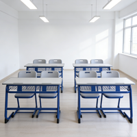 GUANGWEI Mobilier Scolaire Moderne Écologique et Durable en Gros – Table et Chaise Double Réglables en Hauteur pour Étudiants
