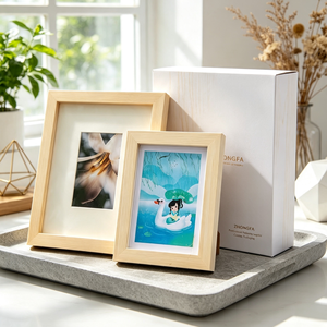 OEM Smoothly Sanded <b>Wooden</b> Picture <b>Frame</b> Square Decorative Wood <b>Frame</b> for Pictures Laser Printing Home Office Wall Display - Product Image 5