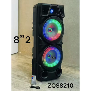 Zqs8210 Ngoài Trời Âm Thanh Loa Siêu Trầm Loa Không Dây Kép 8 Inch Sừng DJ Karaoke Loa TWS Bass Loa Với Điều Khiển Từ Xa - Product Image 3