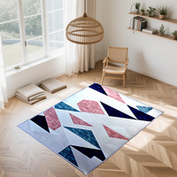 Tapis de sol en velours cristal abstrait Polyester antidérapant moderne 3D léger tapis de luxe pour chambre chevet salon canapé