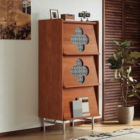 Armoire de rangement murale en bois massif de style vintage du milieu du siècle, avec six tiroirs, pour la maison, l'hôtel, la chambre à coucher