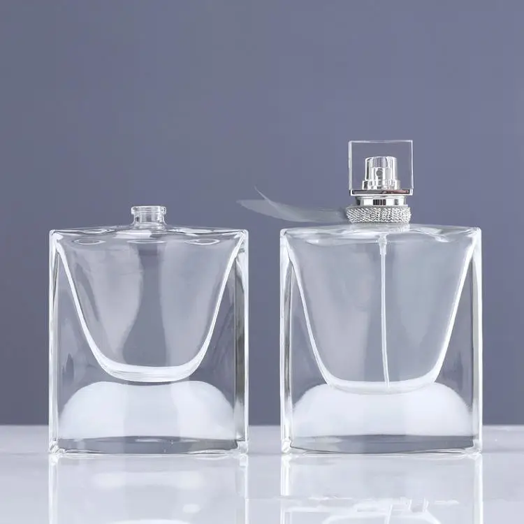 Low Moq 70ml Clear Costume Perfume Bottle Ribbon Bow Spray Bottle For Perfume