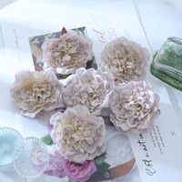 Bunga Peony Plastik 10cm, Kepala Bunga Buatan, Aksesoris Rambut DIY, Bahan Perhiasan Buatan Tangan, Perlengkapan Pernikahan