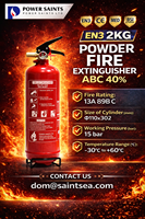 Extincteur marin portable à poudre de 9 kg avec certificat NF/Med