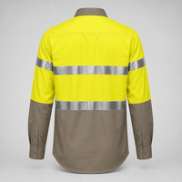Chemise d'été pour ouvrier mécanicien AU NZ Hivis - Respirante, imperméable, en polyester et coton, uniforme d'atelier