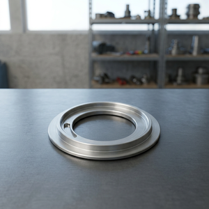 Anneau de corps d'embrayage en métal argenté forgé, composant annulaire circulaire à étages avec rainure intérieure et finition brossée - Product Image 2