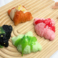 Haute Qualité TPR Croissant Pain Alimentaire Squishy Jouet Personnalisé En Gros Enfants Doux Squeeze Simulé Sauce Trempé Nouveauté & Gag Jouet