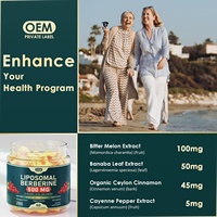 Supplément personnalisé de berbérine 500mg Bonbons liposomaux à la cannelle de Ceylan Melon amer végétalien pour un métabolisme équilibré