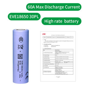 3000mAh INR18650 30PL Alta descarga 20C 18650 Batería de iones de litio 100% Capacidad real 3000mAh 60A 18650 Batería - Product Image 4