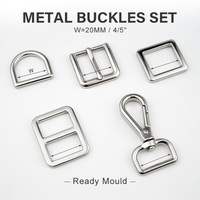 Vente en gros : Accessoires de sac en métal couleur canon de fusil de 20 mm (4/5 po) – Boucle à ardillon, ajusteur, mousqueton pivotant et anneau en D pour la fabrication de sacs
