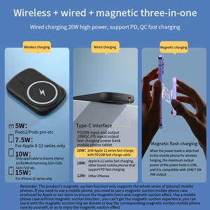 סוללת גיבוי ניידת מגנטית אלחוטית <span class=keywords><strong>5000mAh</strong></span> איכותית עם טעינה מהירה, עשויה מתכת, להתאמה אישית - Product Image 6