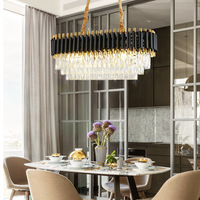 Lustre moderne en cristal Asfour, design en verre et métal laiton, prix compétitif, éclairage de restaurant, décoration lumineuse